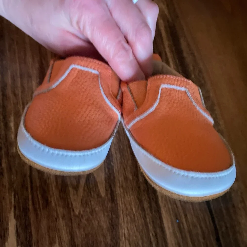Monkey Feet Orange Slip-On Shoes 6-12 Months